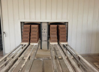 Four à plaque coulissante compact BRICKMAC pour séchage de céramique et bois, four tunnel à plaque coulissante à gaz pour carreaux courbés, briques, céramique et poterie NJBM
