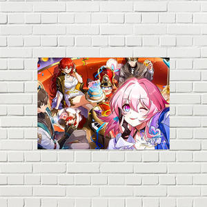 Honkai-Ensemble d'Affiches en Papier pour Décoration Murale de Chambre Imprimée, 8 Pièces - Product Image 2