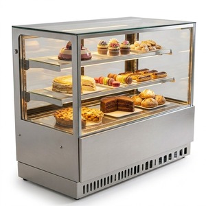 Comptoir de présentation réfrigéré pour pâtisserie, vitrine réfrigérée, réfrigérateur sous comptoir pour boulangerie-café - Product Image 3