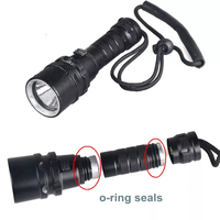 Lampe torche de plongée sous-marine professionnelle en aluminium, étanche IP68, rechargeable par USB, avec batterie 18650 et mode SOS