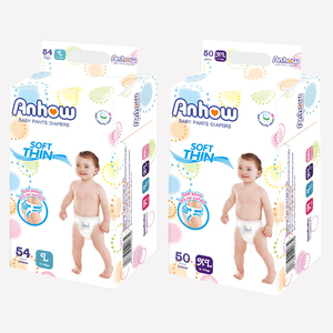 Couches-culottes jetables pour bébés en gros en balles, fabriquées en Chine, personnalisables, à forte absorption, pour l'apprentissage de la propreté - Product Image 1