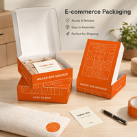 Caja de Cartón Corrugado Rígido, Apilable, con Tapa Abatible, Ecológica, Resistente y de Lujo, para Regalos, Maquillaje y Embalaje Navideño