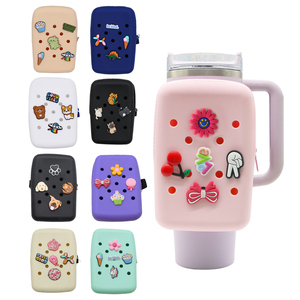 Breloques en silicone pour bouteille d'eau Stanley Owala <span class=keywords><strong>Yeti</strong></span> 40oz, breloques de chaussures DIY compatibles, accessoire personnalisé pour gobelet - Product Image 1