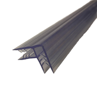 Profilé d'angle en PVC transparent pour affichage, extrusion plastique clair, pour maintenir des panneaux de 5 mm à 6 mm, 90 degrés
