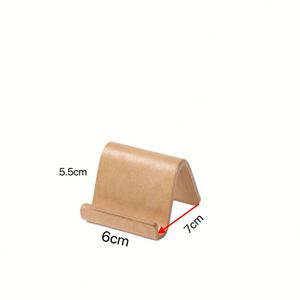 Custom Birch Wood <b>Phone</b> Stand - Portable Wooden <b>Desktop</b> <b>Holder</b> for Smartphones, Minimalist Promotional Gift - Product Image 3