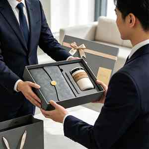 Ensemble de papeterie de luxe pour cadres : Carnet A5 à anneaux, stylo métallique noir mat, bouteille d'eau – Coffret promotionnel d'entreprise gaufré - Product Image 2