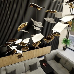 ANNO tùy chỉnh lớn Mặt dây chuyền thủy tinh đèn chùm thiết kế miễn phí biệt thự đèn chùm ánh sáng - Product Image 3