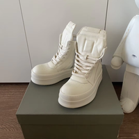 2026 Baskets de luxe de créateur de qualité supérieure pour hommes, chaussures de sport tendance noires à lacets, décontractées et épaisses, en cuir tendance européen