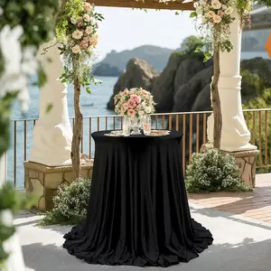 Wholesale Spandex Elastic Tablecloth Hotel Cocktail Banquet Wedding Party Table Cover Foldable