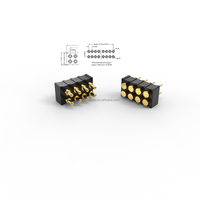 Pogo Pin Ventes directes d'usine 2mm Pas Double rangée Pogopin Connecteur Plug-in 8 broches Broche à ressort Soudage PCB Carte de charge