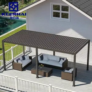 Couverture de pergola durable en fibre de verre pergola extérieure aluminium motorisée bioclimatique anti-rongeur