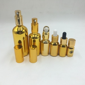 Frascos de Perfume de Vidrio con Recubrimiento Dorado/Plateado de 10ml, 20ml, 30ml, 50ml, 100ml, Botellas de Vidrio con Gotero para Aceites Esenciales - Product Image 3