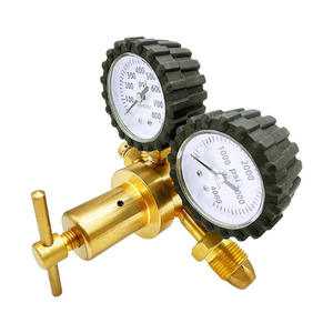 Régulateur d'azote haute pression en laiton CGA580 0-800 PSI avec manomètre de pression de sortie et filetage d'entrée pour gaz hélium et CO2 - Product Image 2