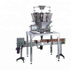 Economic weight Pretzels cup jars packing machine with multi-head weigher