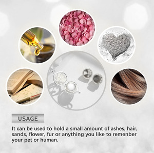 Colgante de aluminio con urna de cremación, joyería de cremación, flor hueca para conmemorar a los familiares muertos para el funeral - Product Image 2