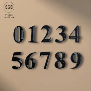 House Numbers Wholesale Hot Selling New Designs ABS Material Modern House Door Numbers