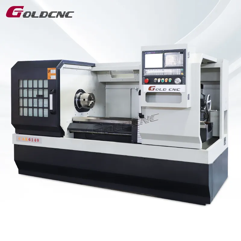 GOLDCNC CAK6140 Tour automatique à vitesse variable Tour chinois à métaux CNC à vendre en usine