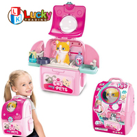 Sac à dos de transport pour chat de compagnie, jouet, clinique vétérinaire et kit de médecin pour enfants, jeu de rôle médical vétérinaire pour animaux de compagnie