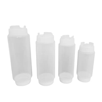 Bouteilles à presser en plastique de 16oz 20oz avec logo personnalisé pour la cuisine à domicile pour la sauce piquante au piment, le ketchup, la vinaigrette au chocolat et les condiments