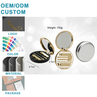 Ensemble de coupe-ongles professionnel 5 en 1 en acier à haute teneur en carbone, kit de manucure avec miroir, boîte cadeau électro-plaquée avec coussin d'air