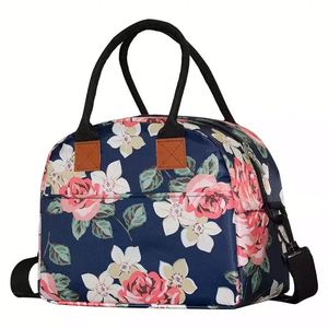 Sac à déjeuner de grande capacité à motif personnalisé, tissu Oxford, doublure imperméable et douce, sac isotherme, sac isotherme pour pique-nique - Product Image 2