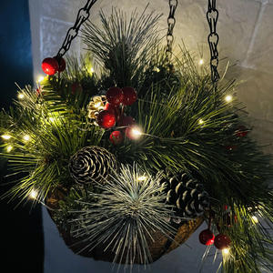Guirlande <span class=keywords><strong>de</strong></span> panier suspendu <span class=keywords><strong>de</strong></span> noël décorations <span class=keywords><strong>de</strong></span> vacances <span class=keywords><strong>de</strong></span> noël guirlande <span class=keywords><strong>de</strong></span> noël maison ornements suspendus artificiels - Product Image 2