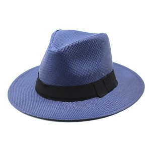 Chapeau Fedora en paille d'été pour hommes et femmes avec bande, chapeaux Panama respirants pour femme, casquettes de soleil pour l'extérieur - Product Image 6