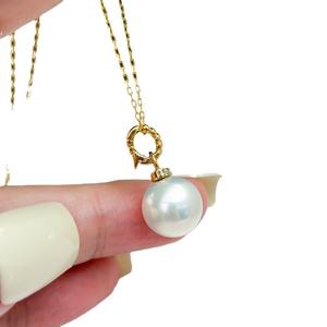 Accessoires DIY en argent WENCHI S925, perles elliptiques de 9 à 13 mm, modèle 10340, pendentif de collier tendance, pendentifs de perles vides, breloques - Product Image 5