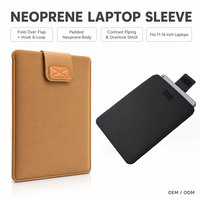 Housse pour ordinateur portable en néoprène, étui pour tablette, pochette de protection, étui pour ordinateur portable avec rabat à boucle pour le bureau, les déplacements et les voyages