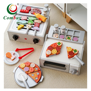 BBQ Game Pizza Oven <strong>Food</strong> DIY <strong>Toy</strong> Pretend Play Preschool <strong>Wood</strong> - Product Image 1