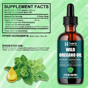 Huile d'origan sauvage en gouttes, marque privée OEM/ODM |   Végétalien sans OGM favorisant la digestion 60ml - Product Image 4