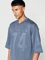 T-shirt personnalisé pour homme, maillot de basketball imprimé, coupe ample avec impression frontale, maillot de football en mesh, t-shirt oversize et carré