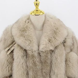 QIUCHEN QC20113 Damenmäntel Winter Echtfuchspelzmantel Naturpelzjacke Luxuriöse Pelzbekleidung Fashion - Product Image 2