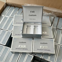Boîte cadeau magnétique en carton rigide avec logo personnalisé, imperméable, avec laminage et estampage argenté pour flacon en verre de 3 ml, disponible en plusieurs packs