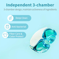 Itidy Tout-en-un Nettoyage Profond Parfum Naturel, Capsules de Lessive Adoucissant Protection Couleurs, Dosettes de Détergent Concentré