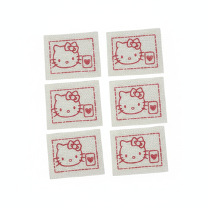 Wholesale High-quality Custom Brand <b>Name</b> logo Non-woven Jacquard Washable Stitch hang Tags for Clothing Suitable for T-shirts - Product Image 1