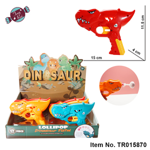 Hot Selling Funny Plastic Dinosaur Shape <strong>Gun</strong> with <strong>Lollipop</strong> and Jelly Bean Candy Cartoon Toys for Boys and Girls EN71 Certified - Product Image 3