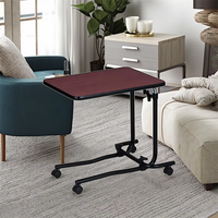 Table de lit MSMT à roulettes réglable, bureau mobile pour ordinateur portable, utilisation en milieu hospitalier, table d'appoint pour canapé, certifiée ISO13485, capacité de charge de 30 kg