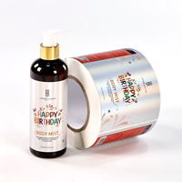 Pabrik langsung sesuai pesanan holografik 3D Spot UV Label stiker ramah lingkungan untuk parfum sampo botol Losion