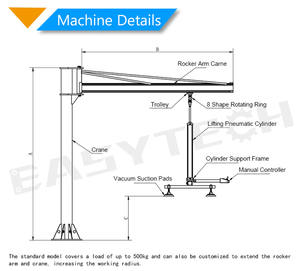 Precio de fábrica de elevador de vacío de vidrio de madera panel de la junta con la máquina de corte por láser - Product Image 4