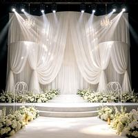 Nouvelle draperie en tissu DKB Crafts pour mariages, plafonds de scène, décoration élégante pour hôtels, draperie de mariage en soie blanche pour intérieur