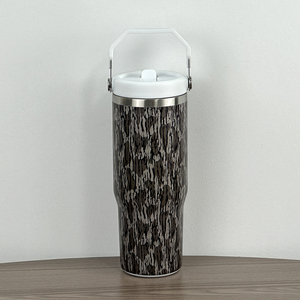 30oz Uv मुद्रित कैमलौफ्लूज टंबलर के साथ कॉफी टंबलर पानी की बोतल - Product Image 6