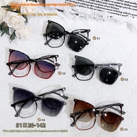 22206 Lunettes de soleil magnétiques à clips Ultem Lunettes polarisées résistantes aux UV Verres en plastique