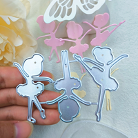 3 tipi di danza ragazza taglio metallo muore per Scrapbooking fai da te manuale strumento di produzione Album in acciaio al carbonio Ballerina ragazza Cut Die
