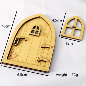 Maison de poupée en bois miniature 1:12, village de conte de <span class=keywords><strong>fées</strong></span>, cour, décoration de Noël, modèle, accessoire de festival BJD - Product Image 2