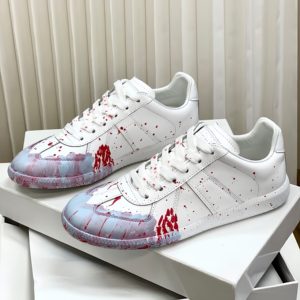 Zapatos de Cuero de Diseño Retro con Graffiti, Zapatos Planos de Moda de Caña Baja, Zapatos Deportivos de Alta Calidad para Exteriores - Product Image 2