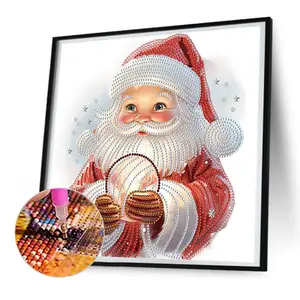 Pintura diamante personalizada Pai Natal Papai Noel Em Forma Especial Pintura Diamante Natal Home Decor