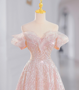 Abito <span class=keywords><strong>da</strong></span> <span class=keywords><strong>Sera</strong></span> <span class=keywords><strong>da</strong></span> Donna Stile Principessa Esclusivo di Lusso per Fidanzamento e Brindisi Nuziale - Product Image 3