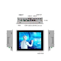 Panel PC industrial con pantalla táctil todo en uno de 12.1 pulgadas X86 Rk3568 sin ventilador, Intel J6412 I5 I7, sistema operativo Linux/Windows, en stock.