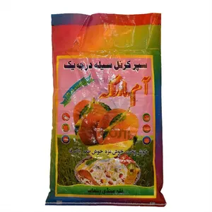 고품질 pp 짠 파키스탄 쌀 가방 제조 플라스틱 쌀 포장 가방 25kg 쌀 가방